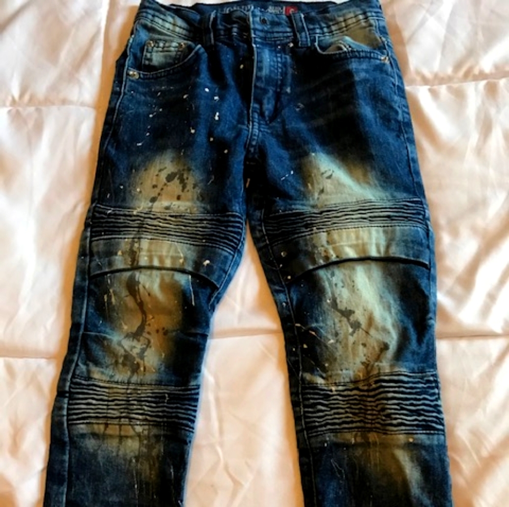 Distressed jeans